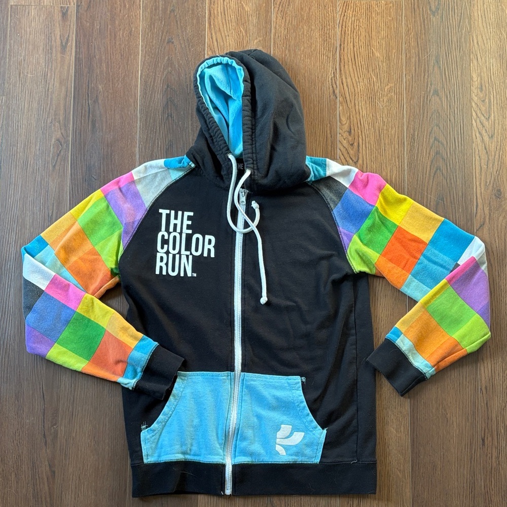 Color Run Multicolor Zip Hoodie